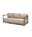 GOMMAIRE Outdoor Meubels | Organic Living Divano Mieke a 2,5 posti | Teak grigio naturale / Vimini PE color sabbia