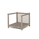 GOMMAIRE Outdoor | Organic Living Divano monoposto Mieke | Teak grigio naturale / Vimini PE color sabbia
