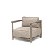 GOMMAIRE Outdoor | Organic Living 1-seters Mieke | Teak naturgrå / PE-flettet sand