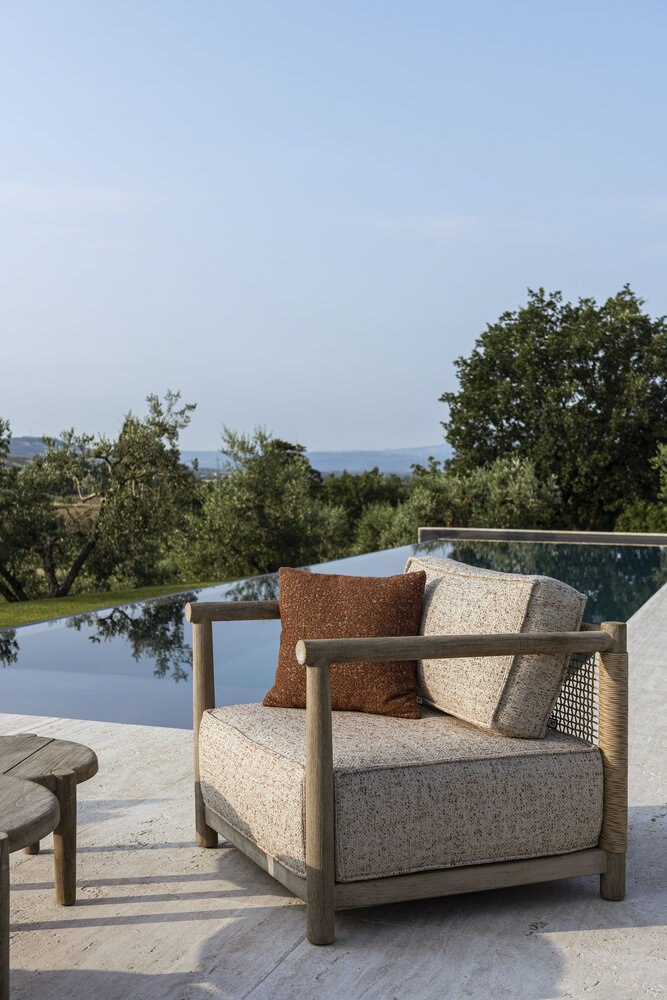 GOMMAIRE - Organic Living - Design Furniture 1-Seater Mieke | Teak Natural Grey / PE Wicker Sand GOMMAIRE - Organic Living - Design Furniture 1-Seater Mieke | Teak Natural Grey / PE Wicker Sand