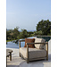 GOMMAIRE Outdoor Meubels | Organic Living 1-Sitzer Mieke | Teak Naturgrau / PE-Geflecht Sand