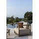 GOMMAIRE Outdoor | Organic Living 1-Seater Mieke | Teak Natural Gray / PE Wicker Sand