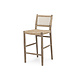 GOMMAIRE Outdoor | Organic Living Barhocker Mieke | Teak Naturgrau / PE-Geflecht Sand