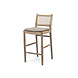 GOMMAIRE Outdoor | Organic Living Silla de bar Mieke | Teca gris natural / Mimbre sintético color arena