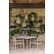 GOMMAIRE Outdoor | Organic Living Sillón apilable Mieke | Teca gris natural / Mimbre PE color arena