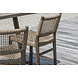 GOMMAIRE Outdoor | Organic Living Bar Chair Mieke | Teak Natural Grey / PE Wicker Sand