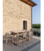 GOMMAIRE Outdoor Meubels | Organic Living Silla de bar Jared | Teca gris natural / Mimbre sintético color verde hierba antiguo