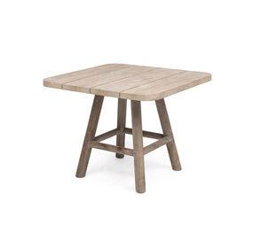GOMMAIRE Outdoor | Organic Living Table de bistrot Mieke | Teck gris naturel