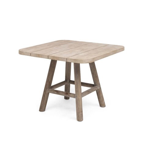 GOMMAIRE Outdoor | Organic Living Tavolino da bistrot Mieke | Teak grigio naturale