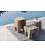 GOMMAIRE Outdoor Meubels | Organic Living Beistelltisch Doblo | Teakwurzel Naturgrau