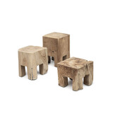 GOMMAIRE Outdoor | Organic Living Table d'appoint Doblo | Racine de teck gris naturel