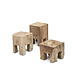 GOMMAIRE Outdoor | Organic Living Table d'appoint Doblo | Racine de teck gris naturel