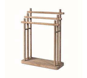 GOMMAIRE Outdoor | Organic Living Towel Rack Finn | Teak Natural Grey