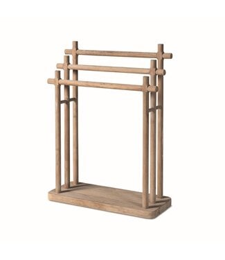 GOMMAIRE Outdoor Meubels | Organic Living Towel Rack Finn | Teak Natural Grey