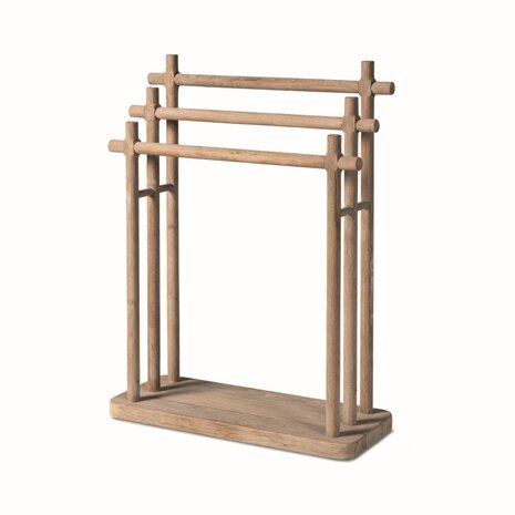 GOMMAIRE Outdoor | Organic Living Håndklestativ Finn | Teak Naturgrå