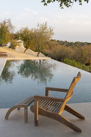 GOMMAIRE Outdoor | Organic Living Reposapiés Orso | Teca gris natural