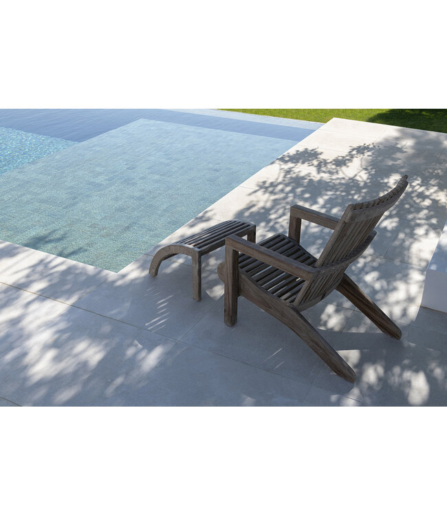 GOMMAIRE Outdoor Meubels | Organic Living Fußstütze Orso | Teakholz Naturgrau