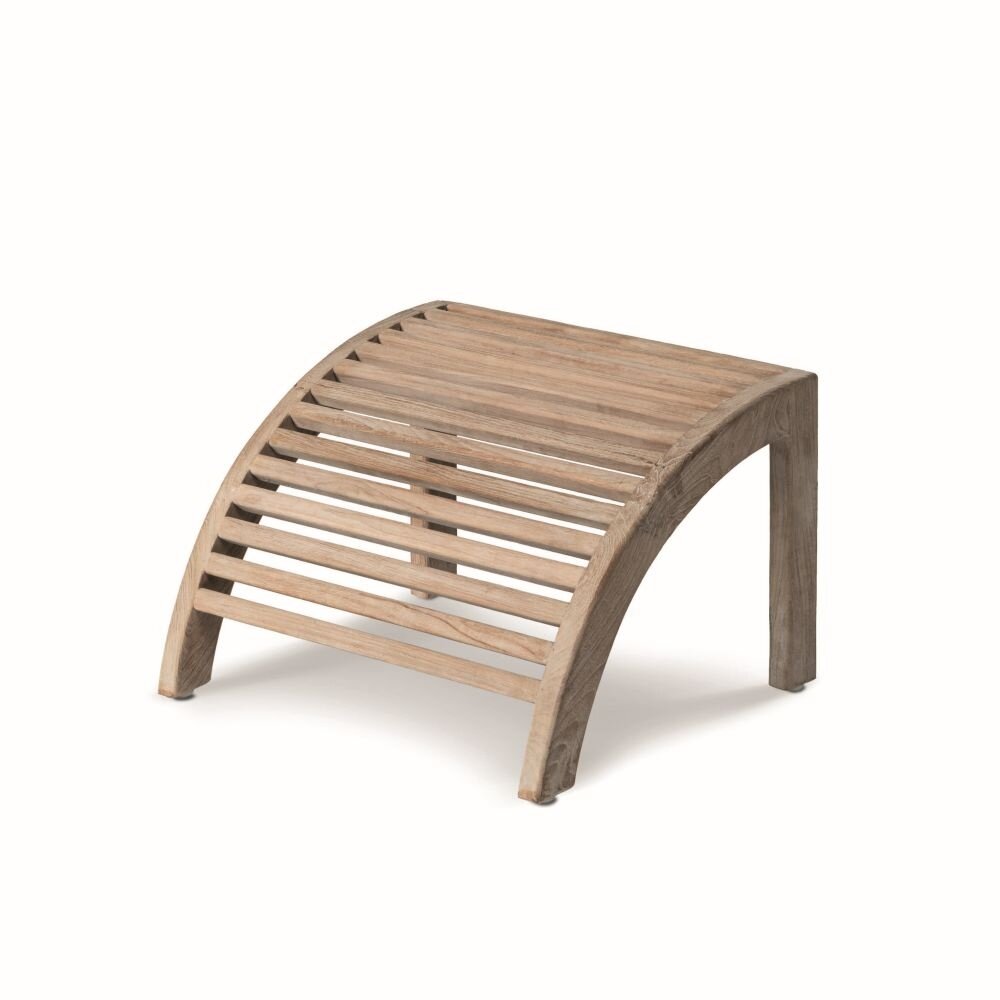 GOMMAIRE - Organic Living - Design Furniture Footrest Orso | Teak Natural Grey GOMMAIRE - Organic Living - Design Furniture Footrest Orso | Teak Natural Grey