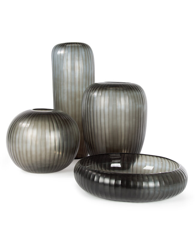 Guaxs Vase Gobi Tall | Indigo / Smoke gray