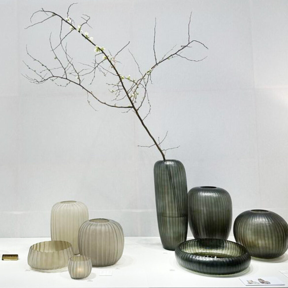 Guaxs Vaso Gobi rotondo | Indaco / Grigio fumo