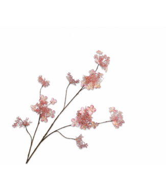 SILK-KA Hydrangea Branch Cream / Pink | 115 cm