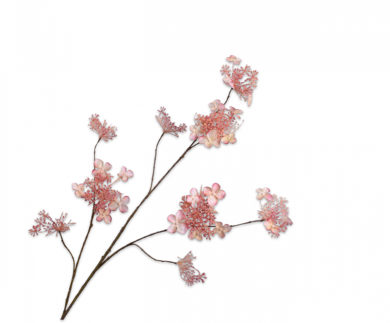 SILK-KA Hortensia Branch Cream / Rosa | 115 cm SILK-KA Hortensia Branch Cream / Rosa | 115 cm