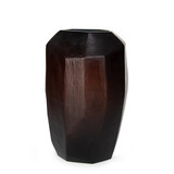 Guaxs Vaso Cubistico Alto | Marrone scuro