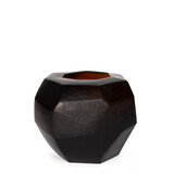 Guaxs Jarrón Cubístico Redondo | Marrón oscuro Guaxs Jarrón Cubístico Redondo | Marrón oscuro