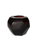 Guaxs Kubische, runde Vase | Dunkelbraun