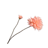 SILK-KA Branche de Dahlia Crème / Rose Real Touch | 102 cm