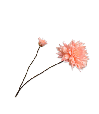 SILK-KA Ramo di Dalia Crema/Rosa Real Touch | 102cm