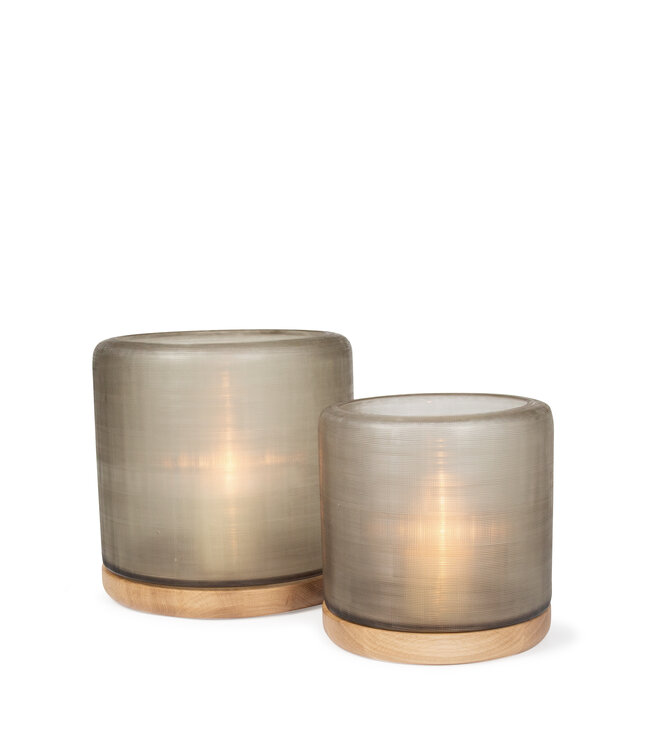 Guaxs Mumbai Lantern M | Smokegrey / Oak