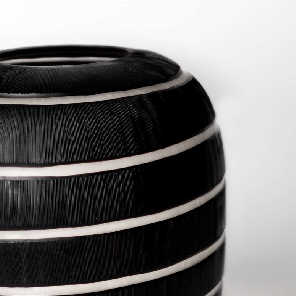 Guaxs Vase Gobi Høy | Klar/Svart