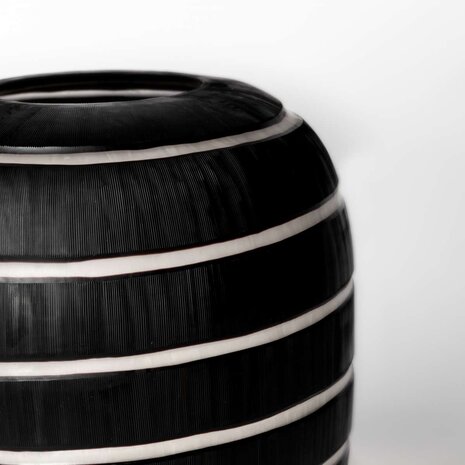 Guaxs Vase Gobi Høy | Klar/Svart