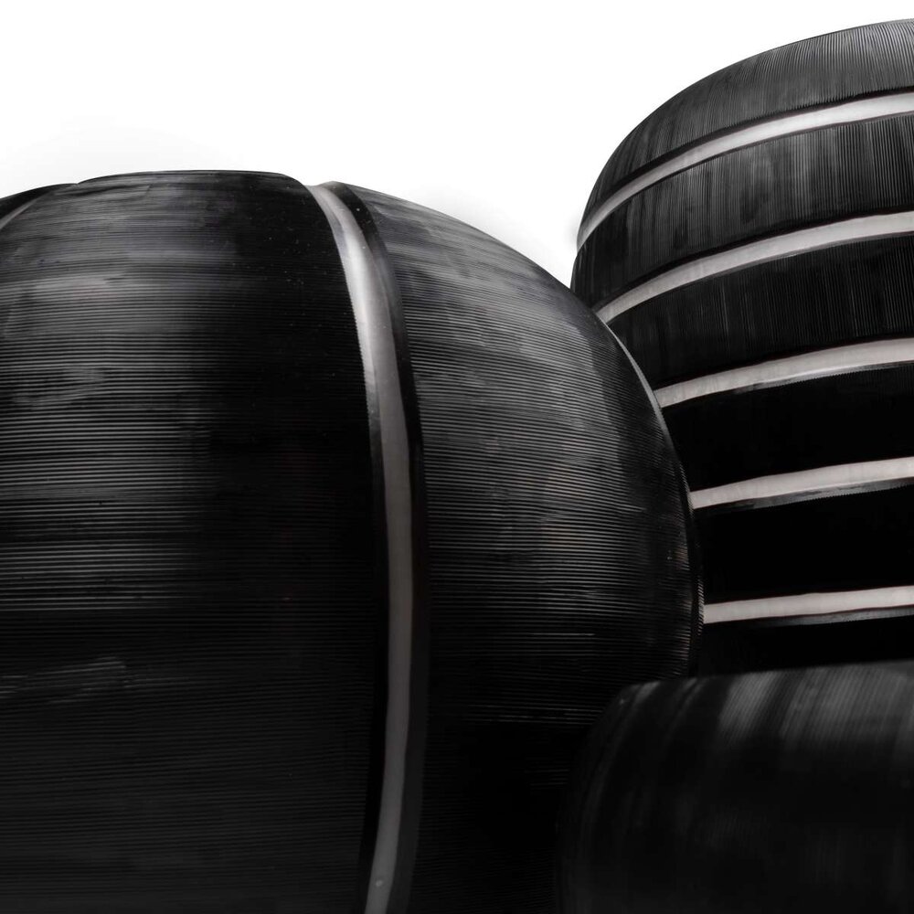 Guaxs Vaso Gobi Tondo | Trasparente/Nero Guaxs Vaso Gobi Tondo | Trasparente/Nero