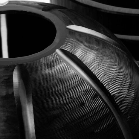 Guaxs Vaso Gobi Tondo | Trasparente/Nero Guaxs Vaso Gobi Tondo | Trasparente/Nero