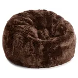 Natures Collection Zitzak Schapenvacht | New Zealand Longwool Chocolate 73x74