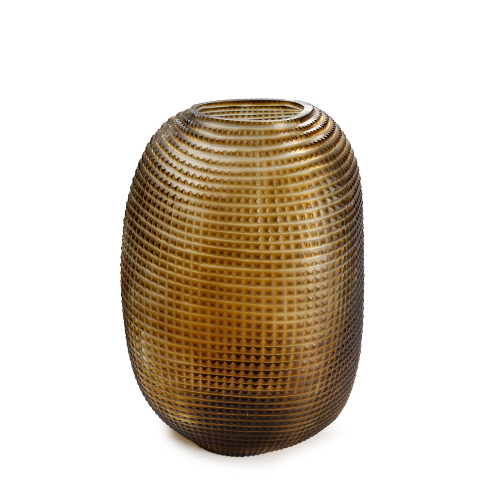 Guaxs Vase Patara haut | Transparent/Brun foncé