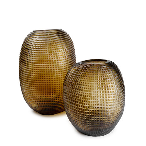 Guaxs Vase Patara Round | Clear/Dark Brown Guaxs Vase Patara Round | Clear/Dark Brown