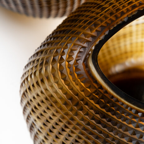 Guaxs Vaas Patara Round | Clear / Dark Brown Guaxs Vaas Patara Round | Clear / Dark Brown