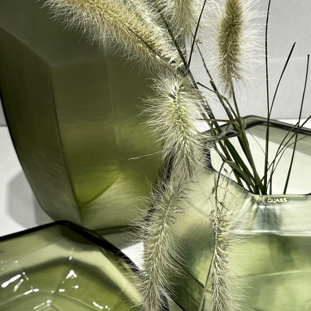 Guaxs Vaas Cubistic Round | Light Steelgrey Guaxs Vaas Cubistic Round | Light Steelgrey