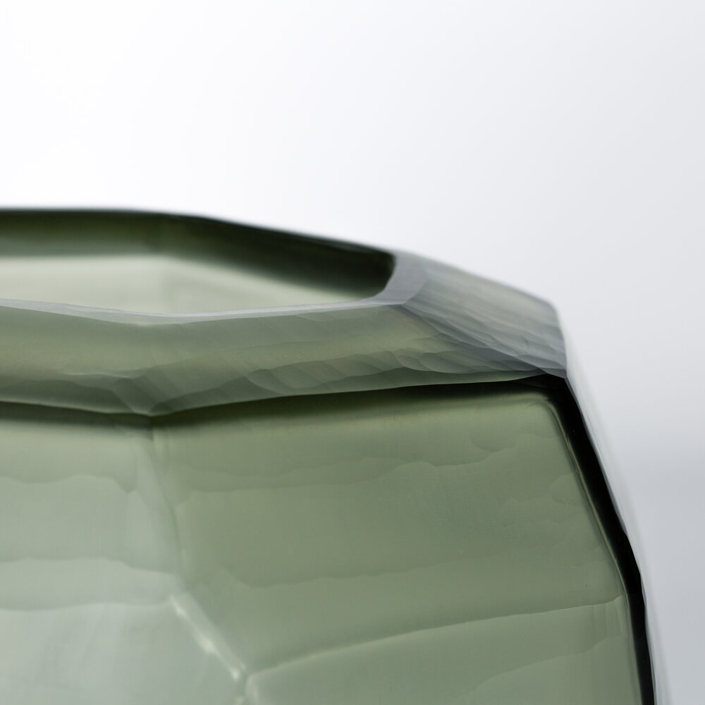 Guaxs Vase rond cubique | Gris acier clair