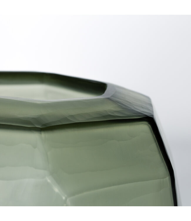 Guaxs Vase rond cubique | Gris acier clair