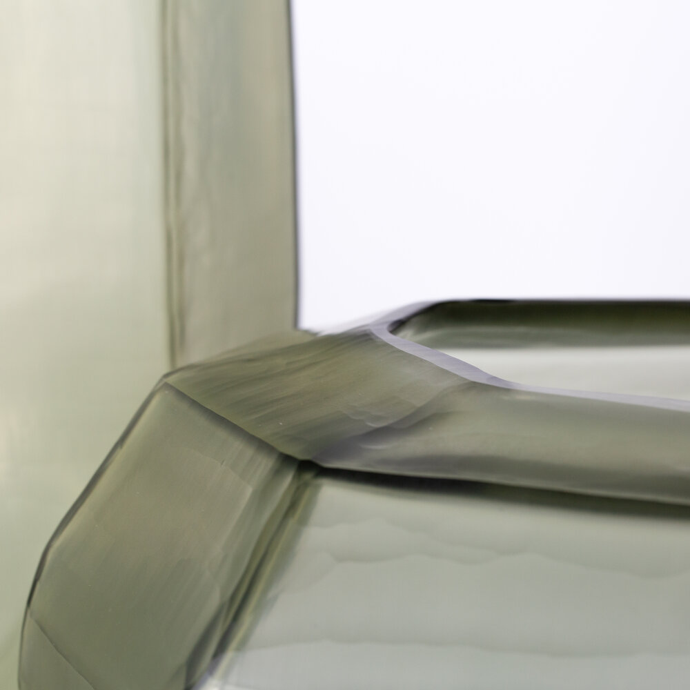 Guaxs Vaso Cubistico Rotondo | Grigio acciaio chiaro Guaxs Vaso Cubistico Rotondo | Grigio acciaio chiaro