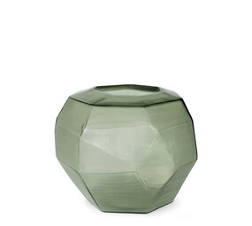 Guaxs GUAXS Vase Kubisch Rund | Hellstahlgrau