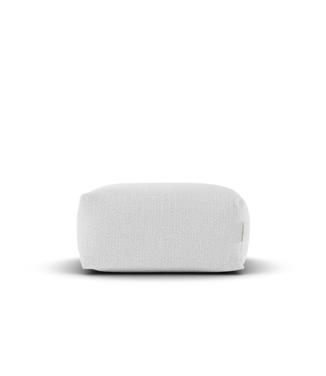 Laui Lounge Boho Square Pouf | White