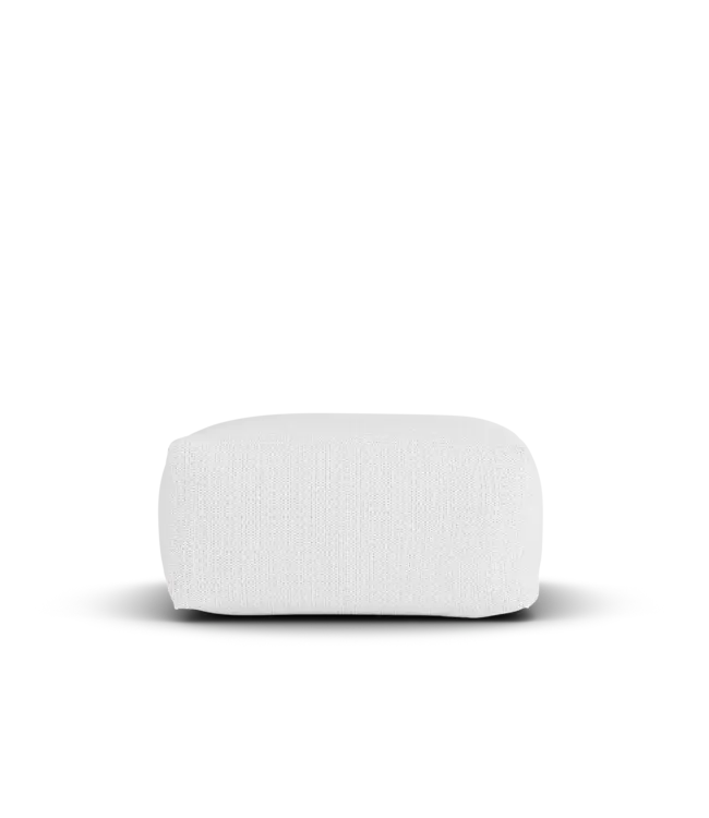 Laui Lounge Pouf quadrato Boho | Bianco