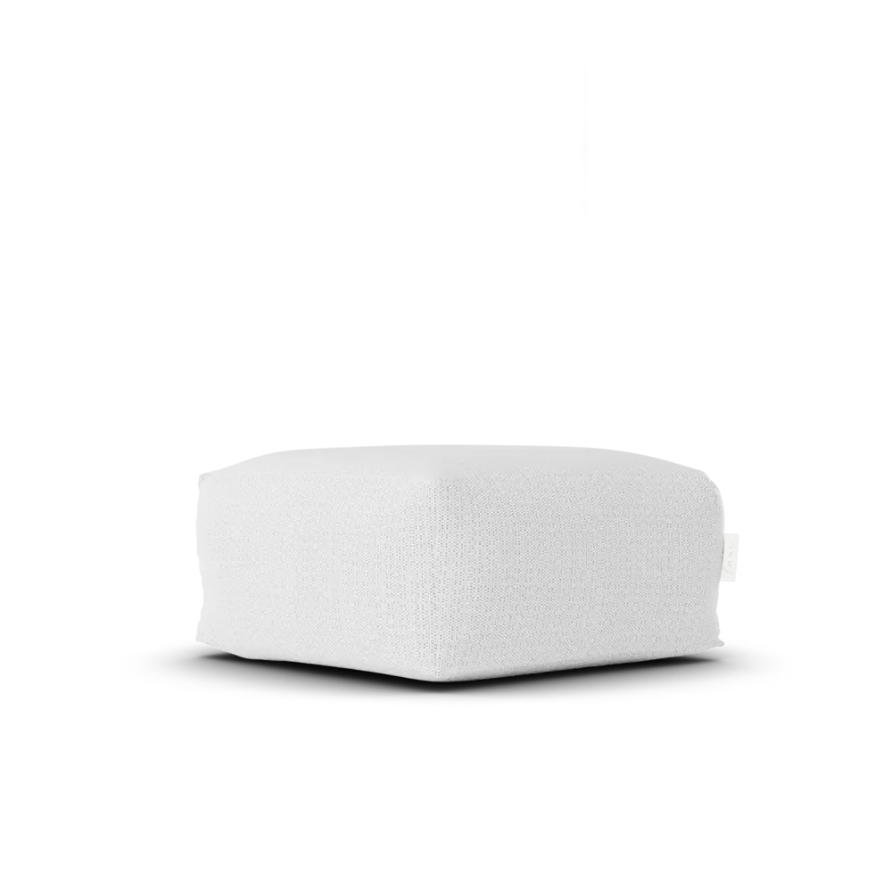 Laui Lounge Boho Square Pouf | White Laui Lounge Boho Square Pouf | White