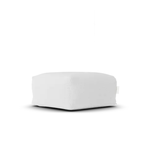 Laui Lounge Boho Square Pouf | White Laui Lounge Boho Square Pouf | White