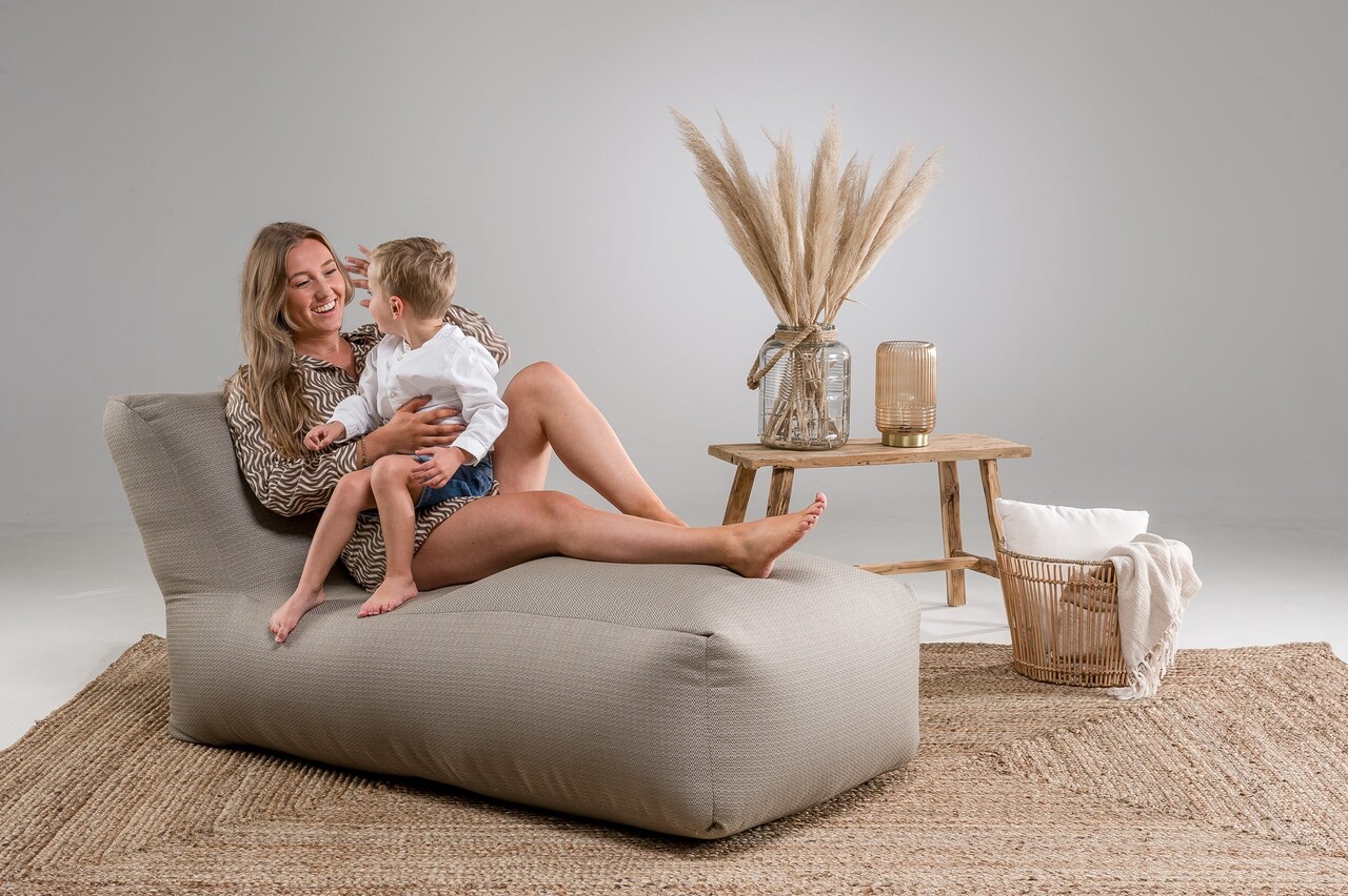 Laui Lounge Boho Long Chair | Taupe Laui Lounge Boho Long Chair | Taupe